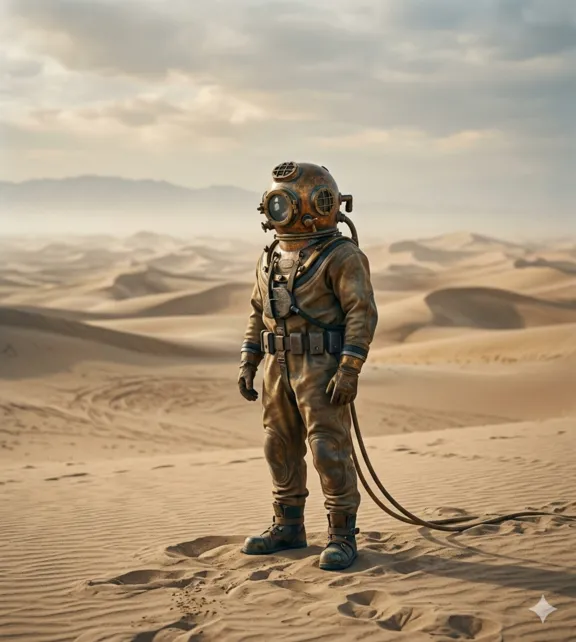 Deep Sea Diver in a Desert
